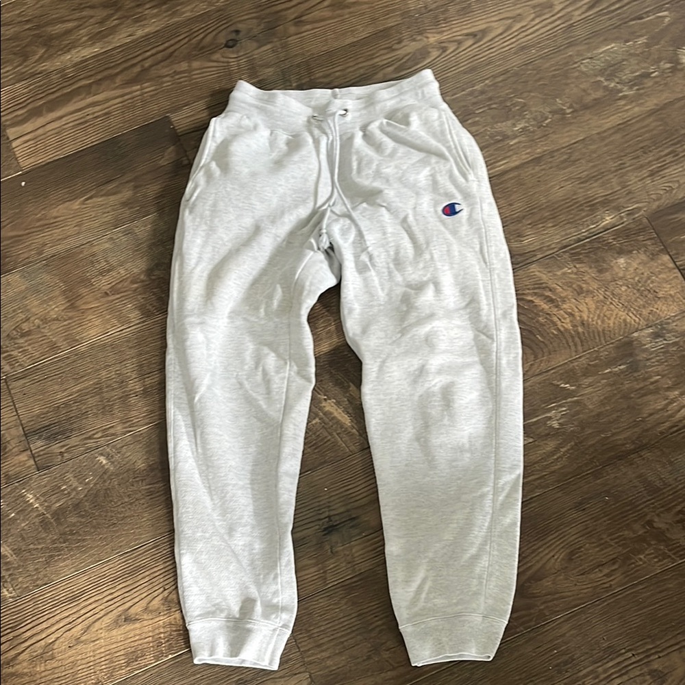 Champion Gray Jogger Sweatpants with Elastic Cuffs